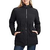 baleaf Women's Winter Coat Long Puffer Jacket Quilted Jackets with Hood Warm Running Insulated Hiking Snow