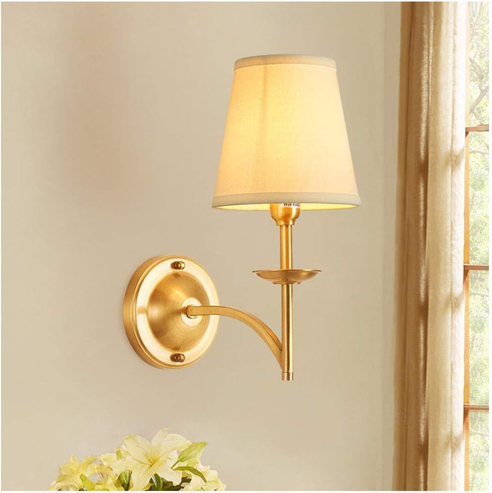 ZLYMY Lámpara de Pared de la cabecera Americana, lámpara de Pared