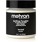 Mehron Makeup Setting Powder | Loose Powder Makeup | Perfect for Halloween 1 oz (28 g) (Neutral)