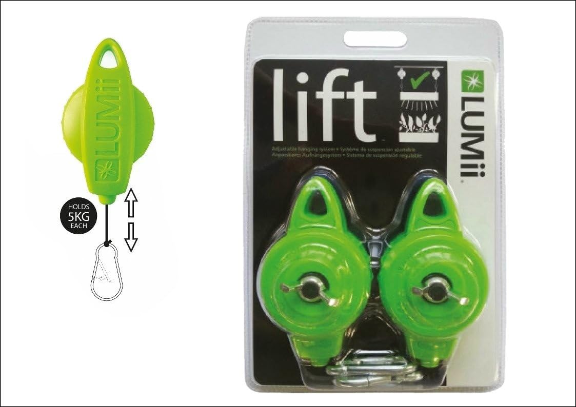 LUMII Lift Light Hangers Adjustable 2x 5kg 600 Shade YoYo Hydroponics Grow Easy