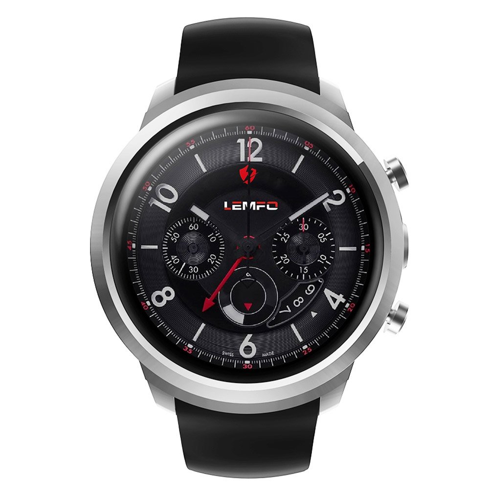 LEF2 Smart Watch Smartwatch 512MB + 8GB Watch Phone MTK6580 Smartwatch Android Camera Heart Rate Monitor Bluetooth 3G GPS, Silver