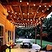 Outdoor LED String Lights Dimmable - 23Ft G40 Globe Bulbs, Edison Vintage Bulbs Hanging Sockets, Decorative Café Patio for Porch Party Yard Christmas