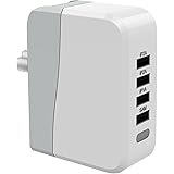 USB Charger Wotmic 4-Port 5A USB Wall Charger with Foldable Plug Travel Charger for iPhone iPad Android Smartphones