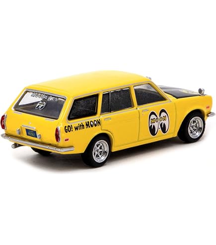 Amazon.com: Van White and Yellow with Graphics Mooneyes Global64