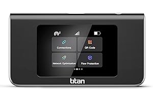 GENERIC Titan 4G LTE Portable WiFi Mobile Hotspot Device, Free 300GB Data for 30 Days, Support 10 Devices Connected, Rapid Carrier Switch Technology, Pocket WiFi, eSIM Technology, Hotspot Device for Travel