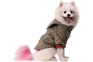 HQREA Dog Hoodie Luxury Dog Clothes Winter Puppy Jacket Classic Designer Pet Clothes Coat French Bulldog Teddy Pug