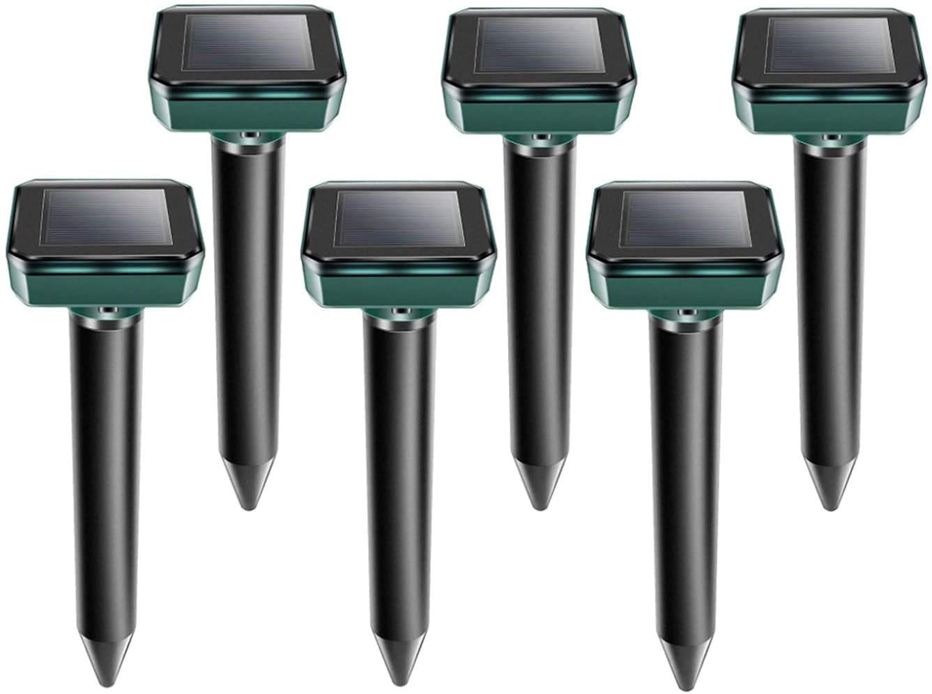 XMSTORE Mole Repellent, Classic 6 Pack Solar Powered and Ultrasonic Gopher/Rodent/Vole Repellent : Garden & Outdoor