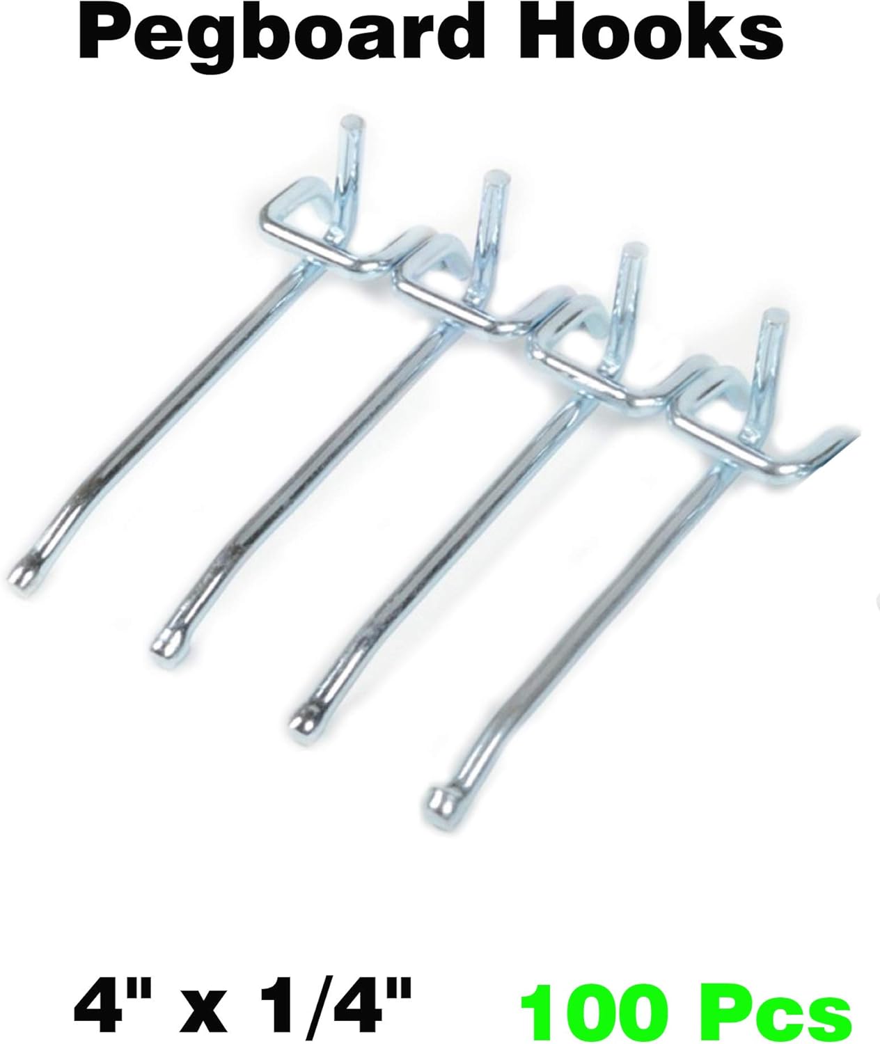 25 4/" x 1//4/" Pegboard Hooks Shelf Hanger Kit Garage Storage Hanging All Metal