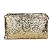 Lady Sparkling Sequins Handbag, Fashion Dazzling Prime Clutch Purse Gold Wallet, Retro Luxurious Evening Clutch Wedding Purse for Women