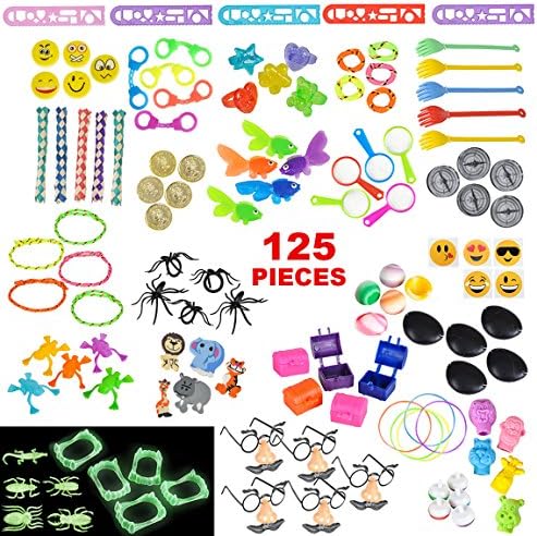 125 Piece Bulk Toys for Boys and Girls by NES | Treasure Box Prizes for Classroom, Claw Machine Toys, Carnival Prizes, Pinata Fillers, Party Favors | Huge Assortment of Kids Variety Novelty Toys
