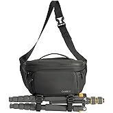 Cwatcun Waterresist Camera Waist Pack,Compact Crossbody Sling Bag for DSLR/SLR/Mirrorless Cameras