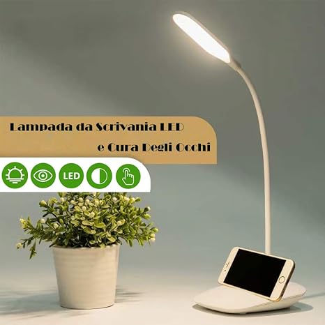 Lampada Da Tavolo Ricaricabile A Led Dimmerabile Lampada Da Lettura Protezione Degli Occhi Lampada Da Scrivania A Led Touch Sensitive Lampada Libro