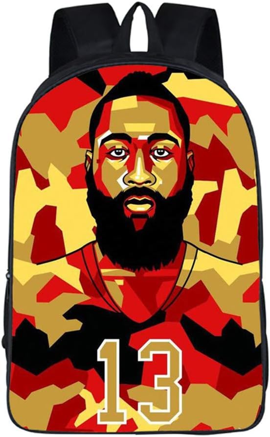 Basketball Player James Harden Backpack for Teens Student Bookbags Back to School Travel Gift Bag Men Boys&Girls Bagpack