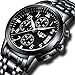 Men's Stainless Steel Wrist Watches Men Waterproof Analog Quartz Watch Fashoin Business Black Watches