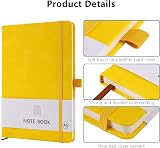Lefute A5 Notebook PU Leather Soft Cover 200 Pages 21x14cm Neon Orange view 3