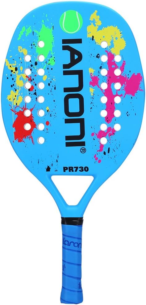 ianoni Beach Tennis Racket,Carbon Fiber Grit Face with EVA Memory Foam Core Beach Tennis Racket