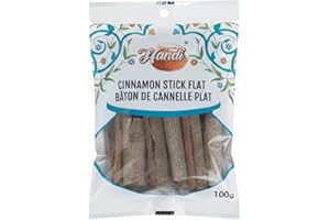 Handi Cinnamon Sticks Flat 100 GM (3.52 oz) Ceylon Sticks 100% Natural Kosher Gluten Free Herbs and Spices