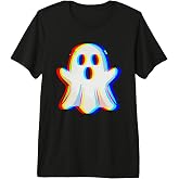 Vaporwave Scary Ghost Retro Halloween Techno EDM Premium Tri-Blend T-Shirt
