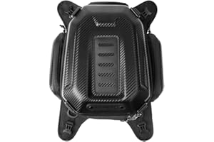 Rhinowalk Motorcycle Tank Bag, 15-18L Expandable Motorcycle Storage, Waterproof All Weather-Carbon Fiber Black