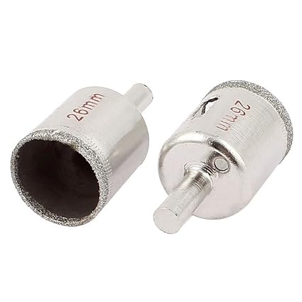 TOOGOO(R) ToogooR 26Mm Dia Diamond Coated Drilling Drill Bit Tile Glass Hole Saw 2Pcs