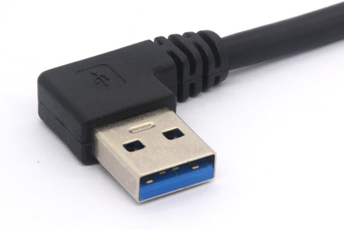 Right Angled USB 3.0 Panel Mount Cable USB3.0 Male To Female with M3 Screw Panel Mount Extension Cord For Industrial Computer PC 30CM (Left) - Image 4