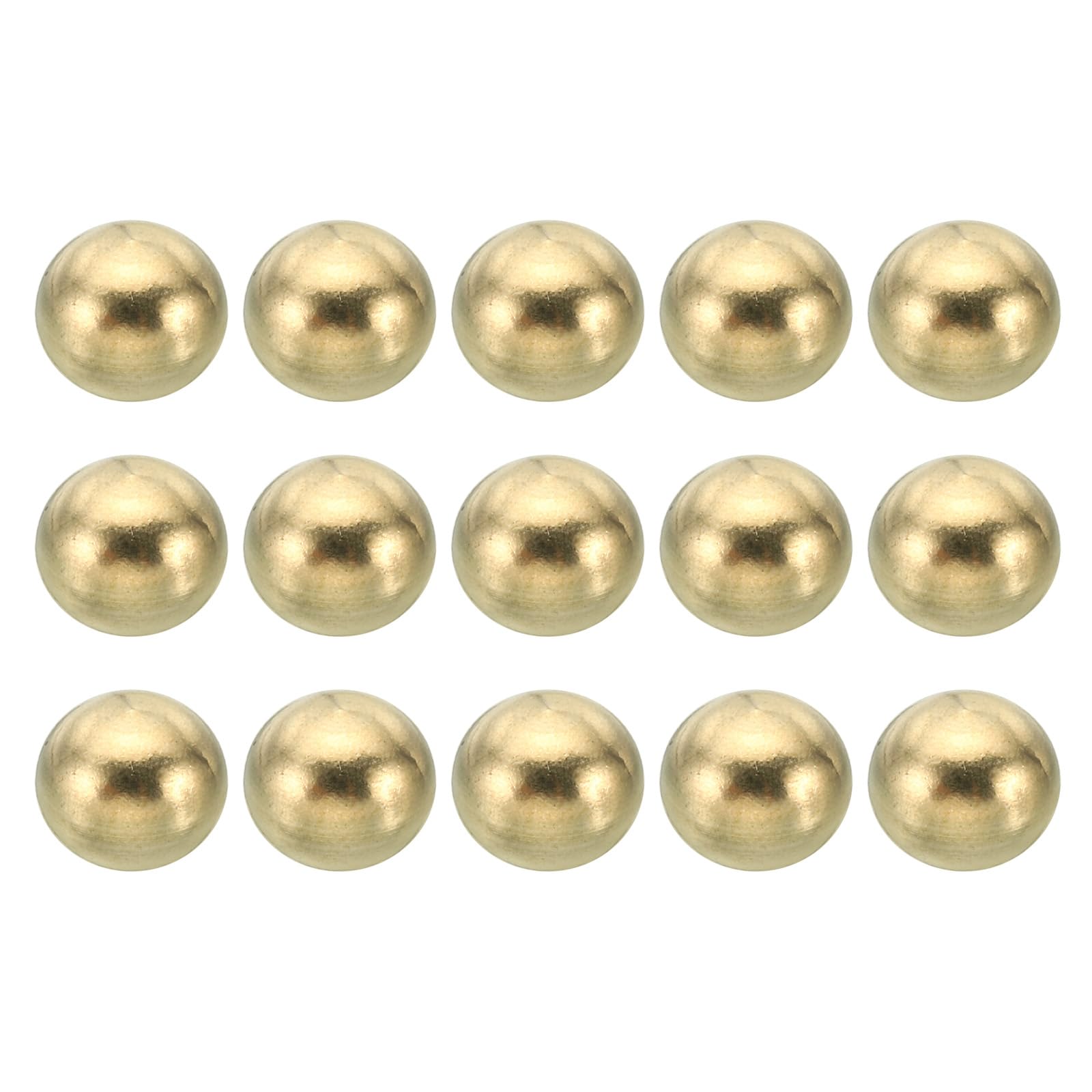 PATIKIL M5x0.8 Thread Cap Nuts Knob, 15 Pack Brass Ball Lamp Decoration Screw Caps Nut Cover Nut for Furniture Lighting or DIY Project 10mm