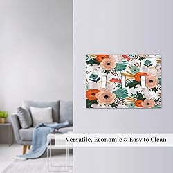 Sghxwp Rustic Floral Boho Colorful Flower 3 Gang