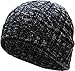 KBW-245 BLK Heather Color Thick Cable Knit Beanie Skull Cap Unisex Winter Hat
