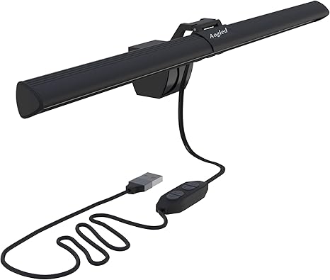 aogled lampara para monitor de computadora lectura electronica usb regulable con clip de proteccion de los ojos brillo ajustable temperatura de