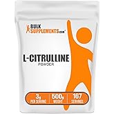 BulkSupplements.com L-Citrulline Powder - Citrulline Supplement, Nitric Oxide Supplement - Unflavored &amp; Gluten Free - 3g per Servings, 500g (1.1 lbs) (Pack of 1)