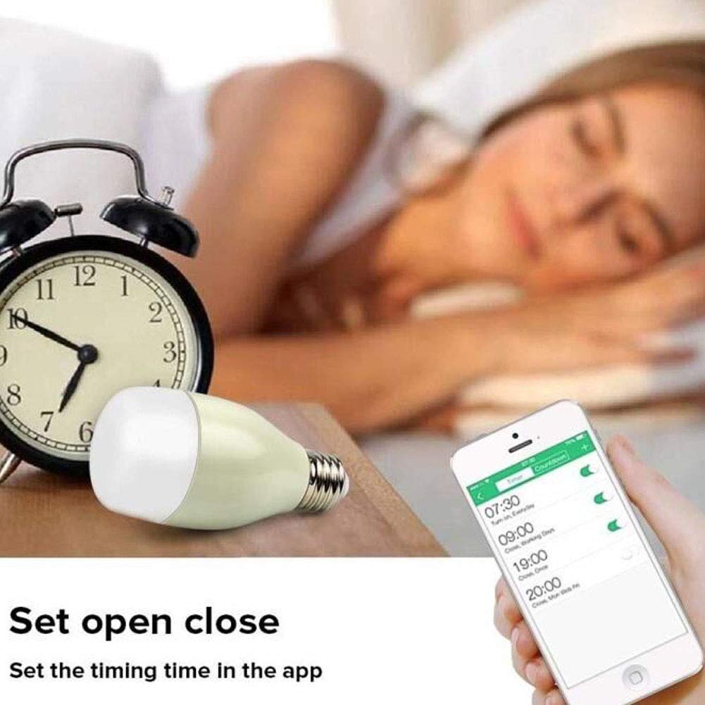 Smart Light Bulb A19 - Dimmable Wi-Fi LED Bulb 7W / Color Light - White Light- Warm Light/Compatible with Alexa and Google Assistant