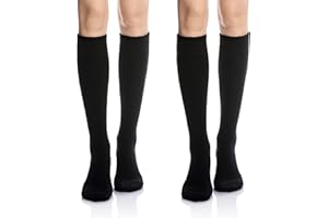 Eyean Women's Knee High Wool Socks Winter Thick Thermal Soft Comfy Over Knee Long High Socks 2 Pairs