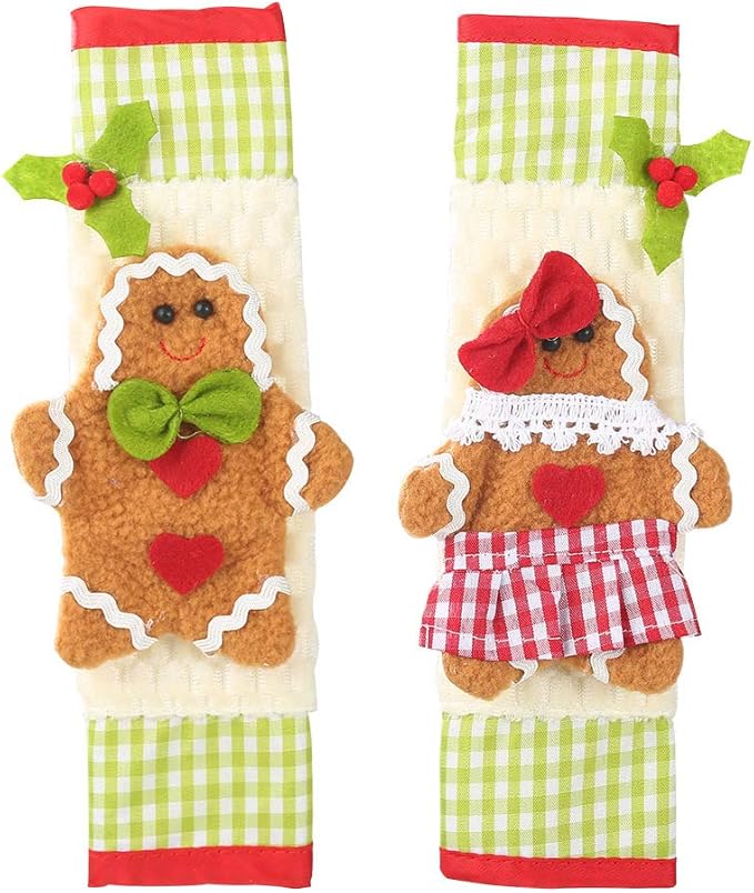 Geräteabdeckung Set, Weihnachten Kühlschrank Türgriff Abdeckungen Plaid