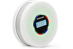 JuzhiAnn Upgraded Version Smoke Carbon Monoxide Alarm Detector, Battery-Operated Smoke and CO Alarm with Digital Display, Carbon Monoxide Detectors&Smoke Detector (1Pack)