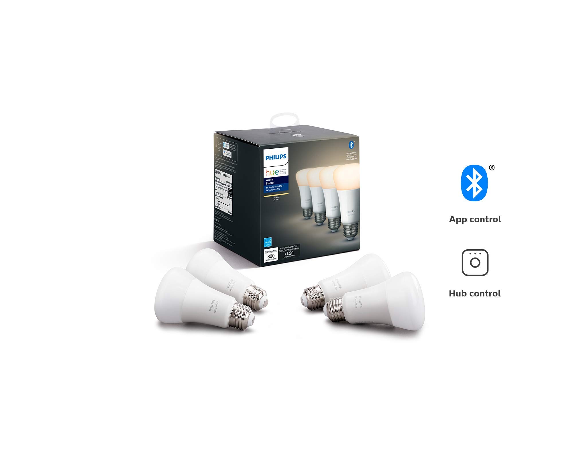 Philips Hue White Pack A19 Led Smart Bulb Bluetooth Desertcart