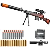 Toy Gun Dart Foam Pellet Blasters Shell ejecting Shotgun Cool Stuff Gifts for boy Age 8+ 9 10 11 12 Year Old Teen Adult Kid Shooting Game with Scope Soft Bullet Sniper Rifle (Brown)