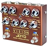 JOYO Modulation Multi Effects Pedal R Series Dual Channel Stereo Input and Output 9 Effects for Electric Guitar (Vision R-09)