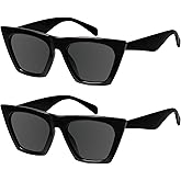 mosanana Square Cat Eye Sunglasses for Women Trendy Retro Cool MS51801