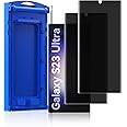 2 Pack Anti-Spy Private Screen Protector Install kit for Samsung Galaxy S23 Ultra 6.8 Inch,Auto-Positioning 3D Curved Full-coverage Flexible Soft TPU Screen Protective Film,Sensitive Touch Ultrathin
