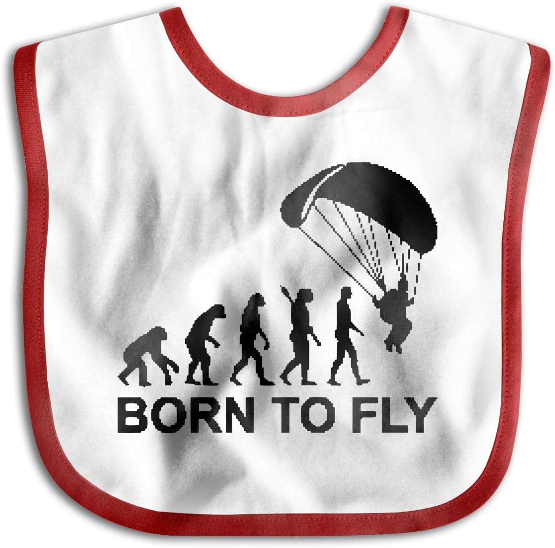 Baby Bibs Evolution Skydiving Born To Fly Drooling,Teething And Dinner Bib For Toddlers