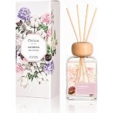 Orelune Reed Diffuser Set Gardenia Floral, 3.4 fl oz - Elegant Home Fragrance with Sticks - Long-Lasting Scented Oil Reed Diffuser for Bedroom, Bathroom Shelf Decor &amp; Living Room(Gardenia Floral)