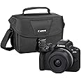 Canon EOS R50 Mirrorless Camera with 18-45mm Lens | Black with 200ES Camera Bag