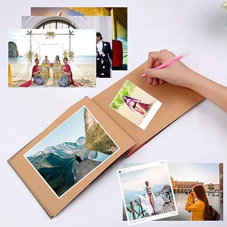 Amazon Culturaltu フォトアルバム 手作り アルバム セット台紙 記念日 誕生日 結婚式 フォト メッセージ ノート アルバム リフィル 通販