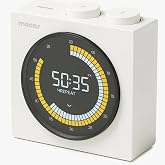 mooas Time Loop Digital Visual Timer, Rechargeable, Magnetic/Stand (White) | Dial Setting, Large Display, USB-C Charging, 3-Level Brightness, Countup/down, Repeat Mode, ADHD, Exercise, Study, Cooking