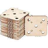 BENECREAT 24 Pcs Square Weaving Card, 1.8x1.8inch 5 Holes Loom Cards Handmade Weaving Tools for Loom Weaving Supplies Tablet Weaving Loom Weaving Supplies, Hole: 5mm