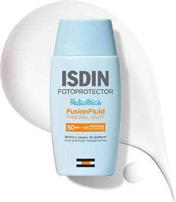Pediatrics Fusion Fluid Mineral Baby SPF 50 (50ml) | Crème Solaire Fluide aux Filtres Minéraux Spécialement Formulé pour la Peau Fragile des Bébés