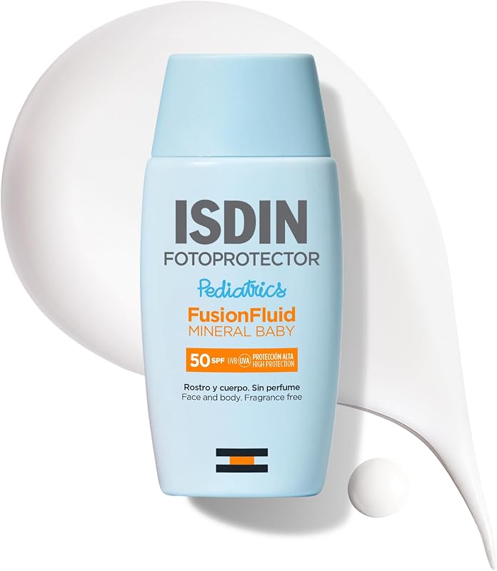 Pediatrics Fusion Fluid Mineral Baby SPF 50 (50ml) | Crème Solaire Fluide aux Filtres Minéraux Spécialement Formulé pour la Peau Fragile des Bébés