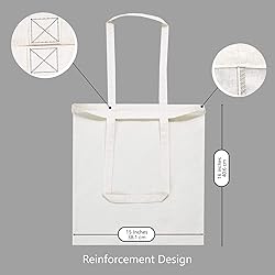 TOPDesign 12-Pack Economical 16"x15" Cotton Tote