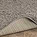 Indoor Solid Design Jute Back 8x10 Soft Shag Area Rug for Bedroom, Living Room, Dining Room, Office, 7'10
