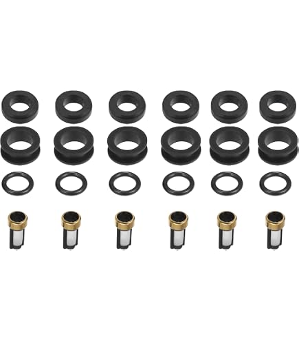 ABSOPRO Fuel Injector O-Ring Seal & Filter Kit For BMW 325i, 323i, 525i, M3 (1991-1999) - Set Of 6